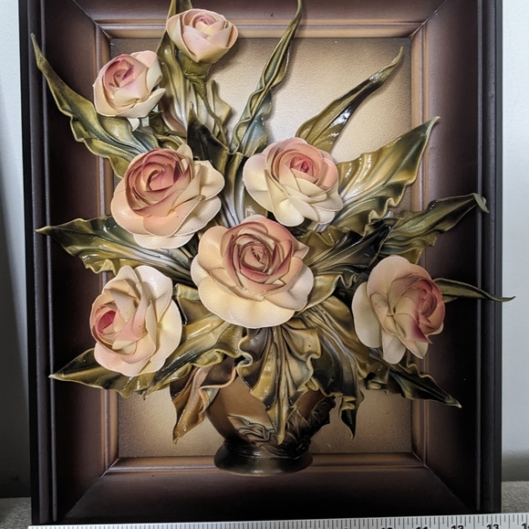 Leather Handmade Flower 3D Art From Poland (lot of 2) - Picture 9 of 10